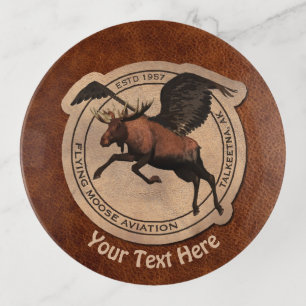 Flying Moose Aviation Patch Trinket Tray