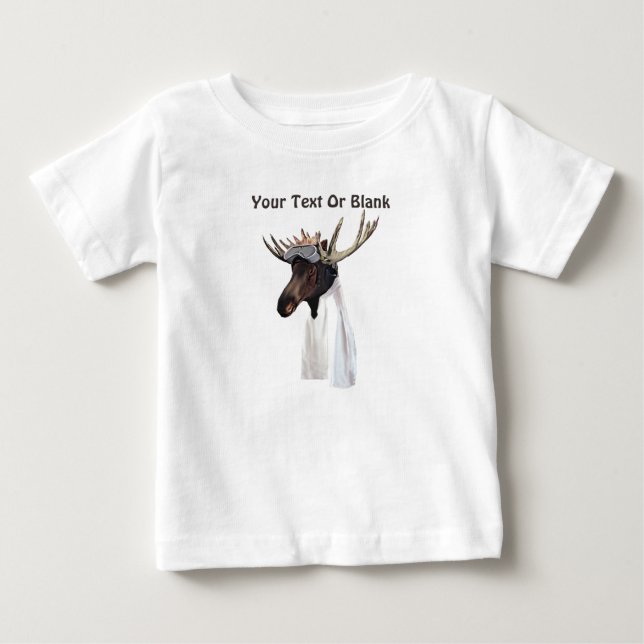 Flying Moose Aviation Pilot Baby T-Shirt (Front)