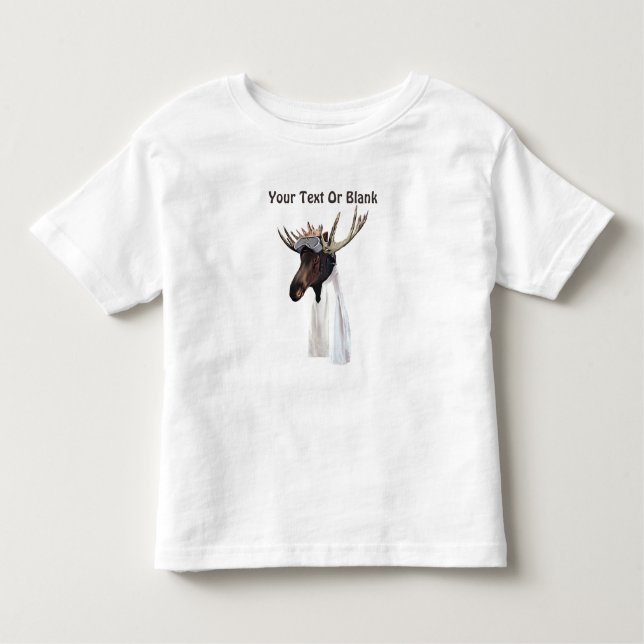 Flying Moose Aviation Pilot Toddler T-shirt (Front)