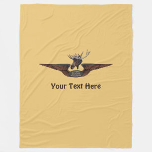 Flying Moose Aviation Wings Fleece Blanket