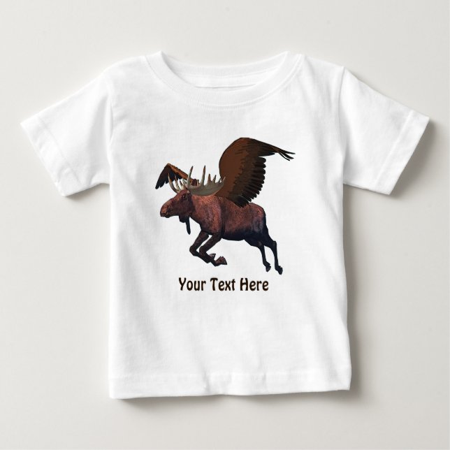 Flying Moose Baby T-Shirt (Front)