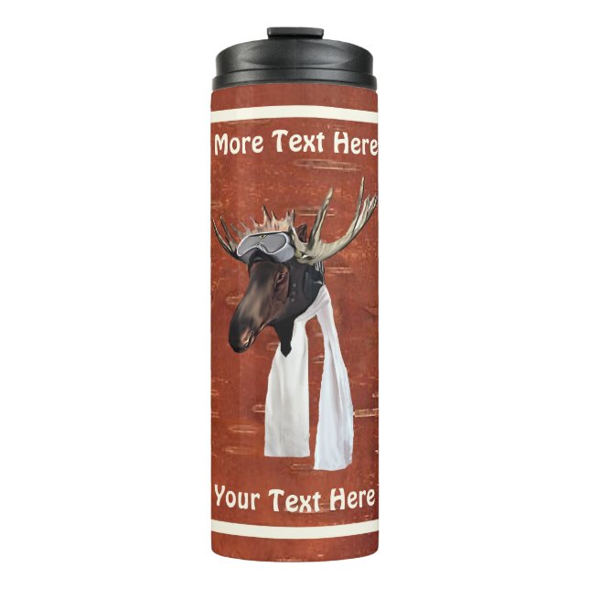 Flying Moose Bush Pilot Thermal Tumbler (Front)