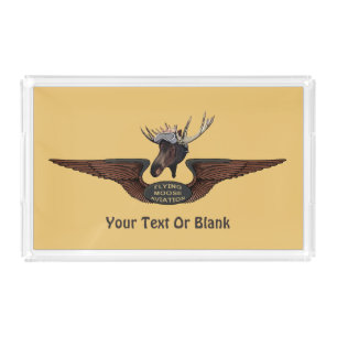 Flying Moose Bush Pilot Wings Acrylic Tray