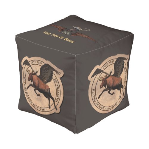 Flying Moose Bush Pilot Wings And Patch Pouf