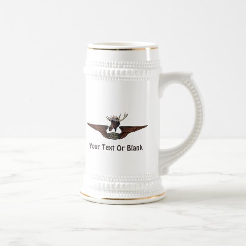 Flying Moose Bush Pilot Wings Beer Stein