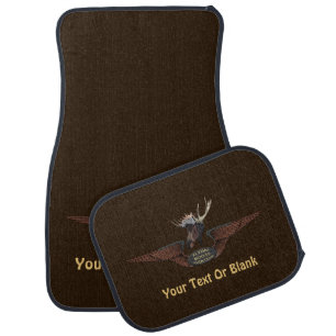 Flying Moose Bush Pilot Wings Car Floor Mat