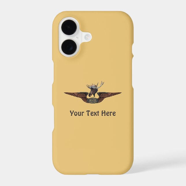 Flying Moose Bush Pilot Wings Case-Mate iPhone Case (Back)