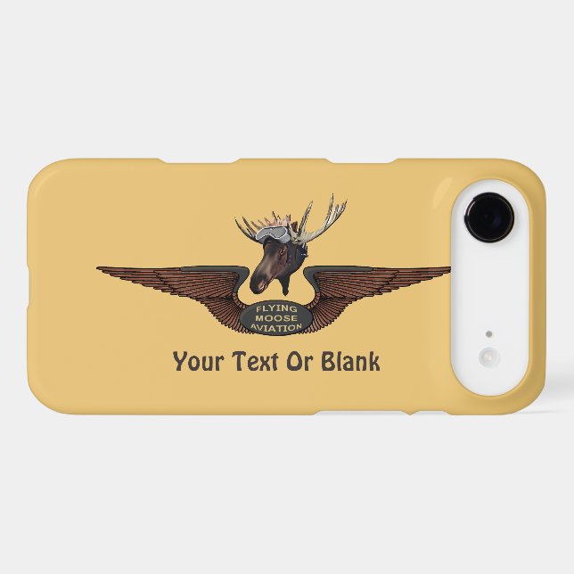 Flying Moose Bush Pilot Wings Case-Mate iPhone Case (Back (Horizontal))