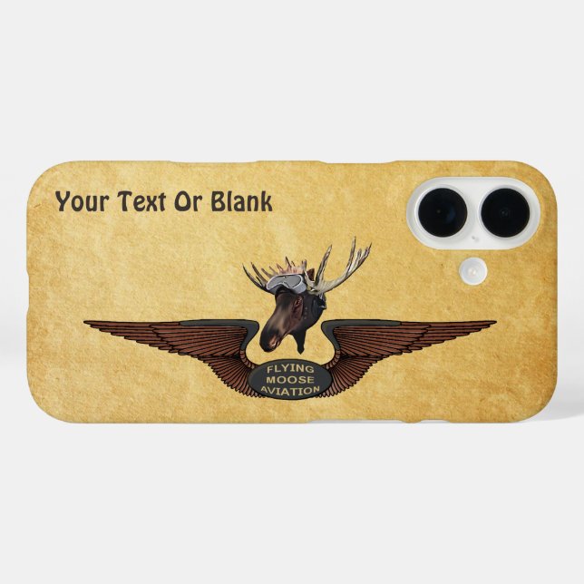Flying Moose Bush Pilot Wings Case-Mate iPhone Case (Back (Horizontal))