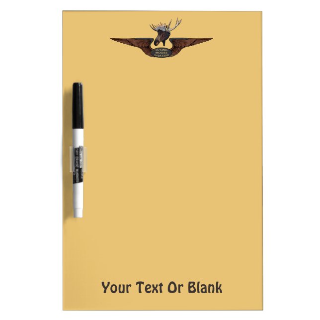 Flying Moose Bush Pilot Wings Dry-Erase Board (Front)