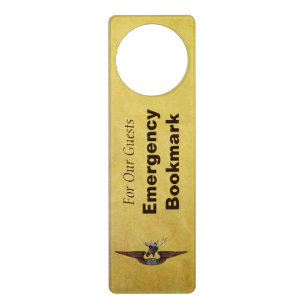 Flying Moose Bush Pilot Wings Emergency Bookmark Door Hanger
