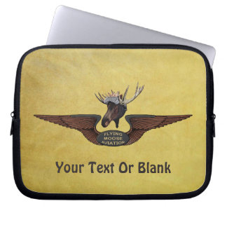 Flying Moose Bush Pilot Wings Laptop Sleeve
