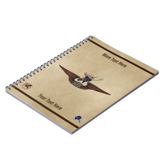 Flying Moose Bush Pilot Wings Notebook (Left Side)
