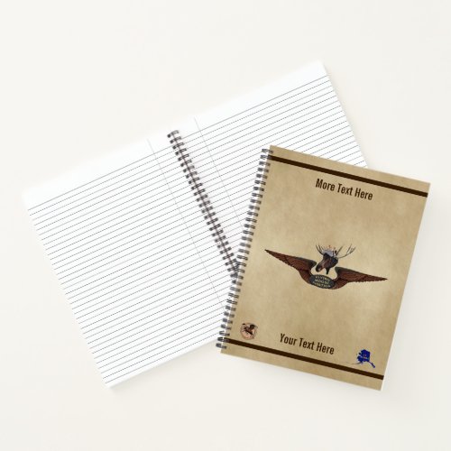 Flying Moose Bush Pilot Wings Notebook