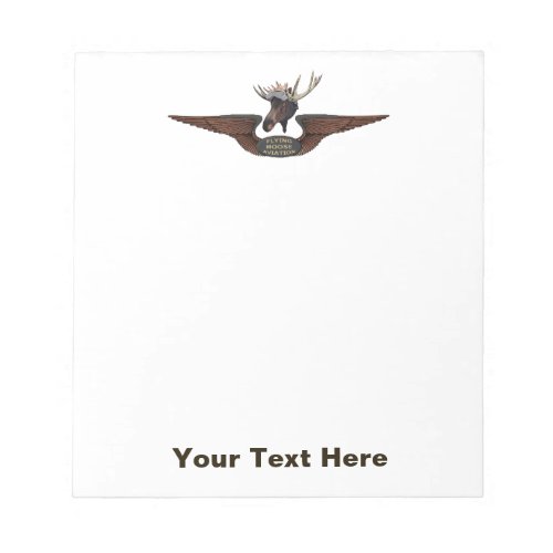 Flying Moose Bush Pilot Wings Notepad