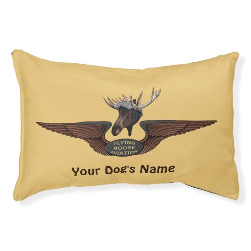 Flying Moose Bush Pilot Wings Pet Bed