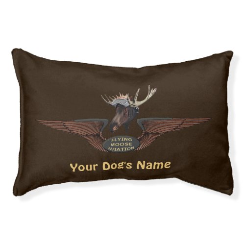 Flying Moose Bush Pilot Wings Pet Bed