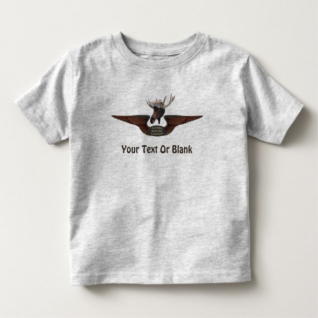 Flying Moose Bush Pilot Wings Toddler T-shirt (Front)