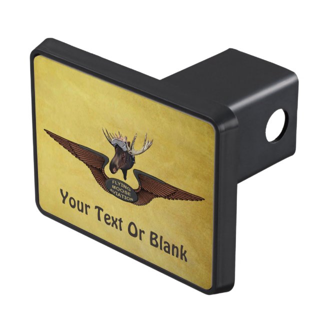 Flying Moose Bush Pilot Wings Trailer Hitch Cover (Top Right)