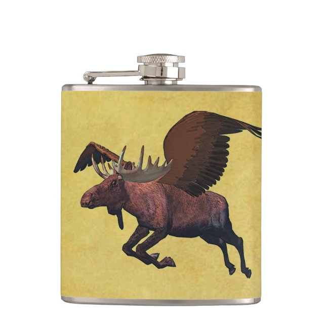 Flying Moose Flask (Front)