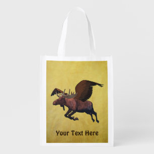 Flying Moose Grocery Bag