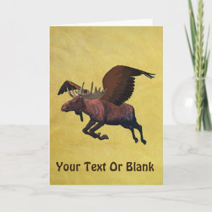 Flying Moose Holiday Card