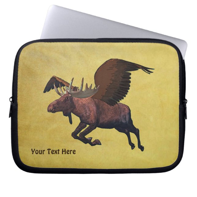 Flying Moose Laptop Sleeve (Front)