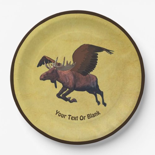 Flying Moose Paper Plates