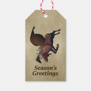 Flying Moose - Season's Greetings Gift Tags