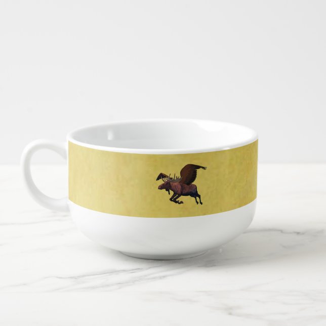 Flying Moose Soup Mug (Right)
