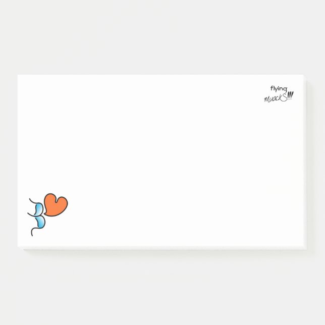 flying muackS!!! - Blue Post-it Notes (Front)