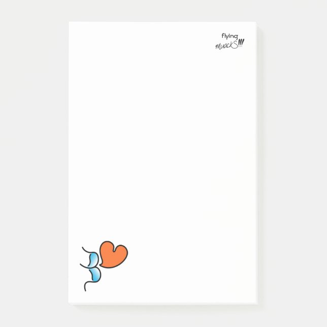 flying muackS!!! - Blue Post-it Notes (Front)