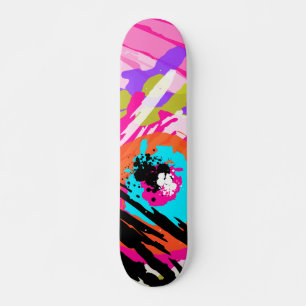 FLYING MULTICOLORED COMET SKATEBOARD