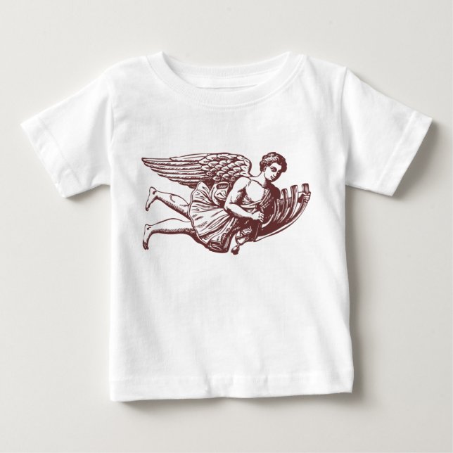 Flying Musical Angel Baby T-Shirt (Front)