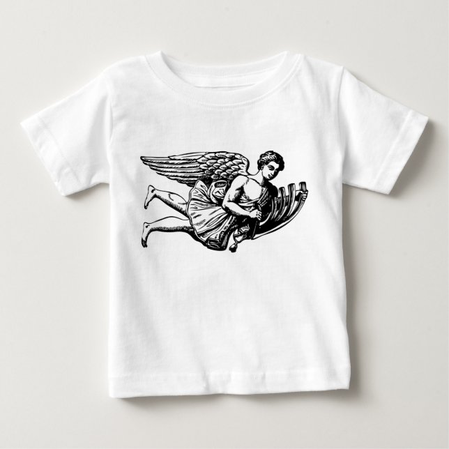 Flying Musical Angel Baby T-Shirt (Front)