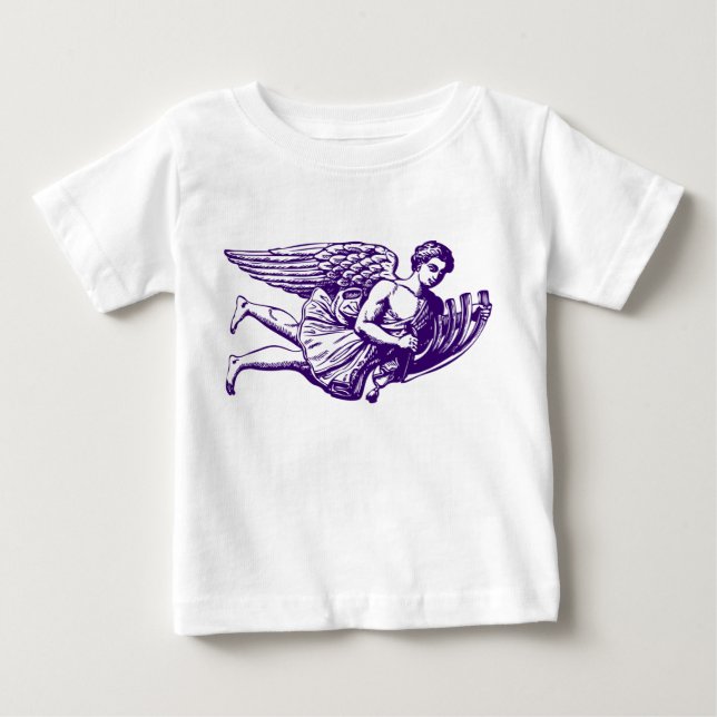 Flying Musical Angel Baby T-Shirt (Front)