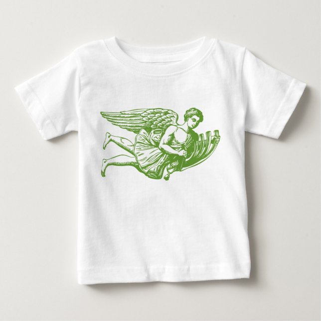 Flying Musical Angel Baby T-Shirt (Front)