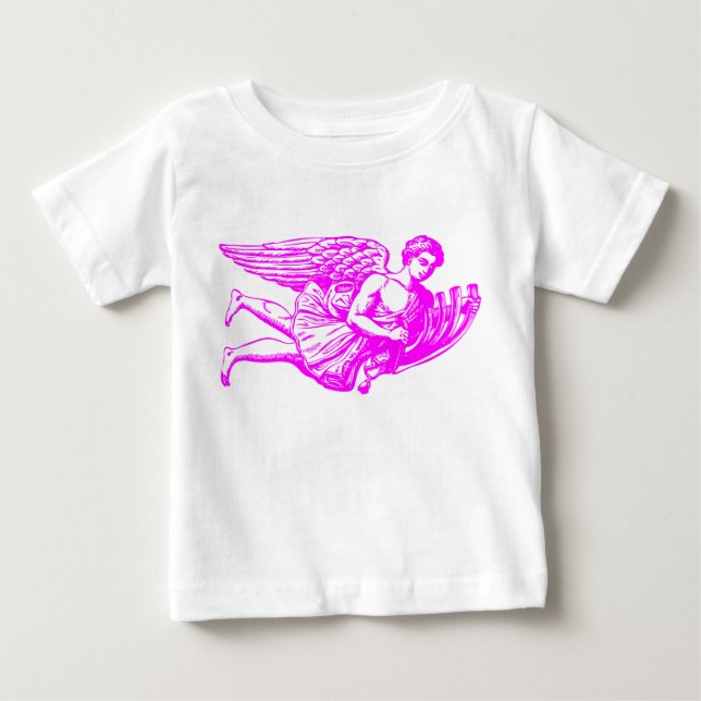 Flying Musical Angel Baby T-Shirt (Front)