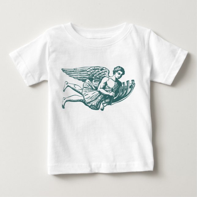 Flying Musical Angel Baby T-Shirt (Front)
