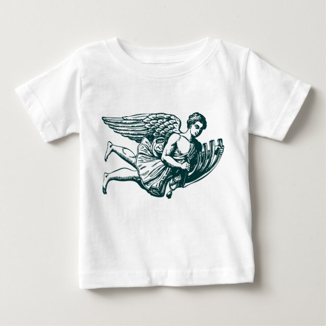 Flying Musical Angel Baby T-Shirt (Front)