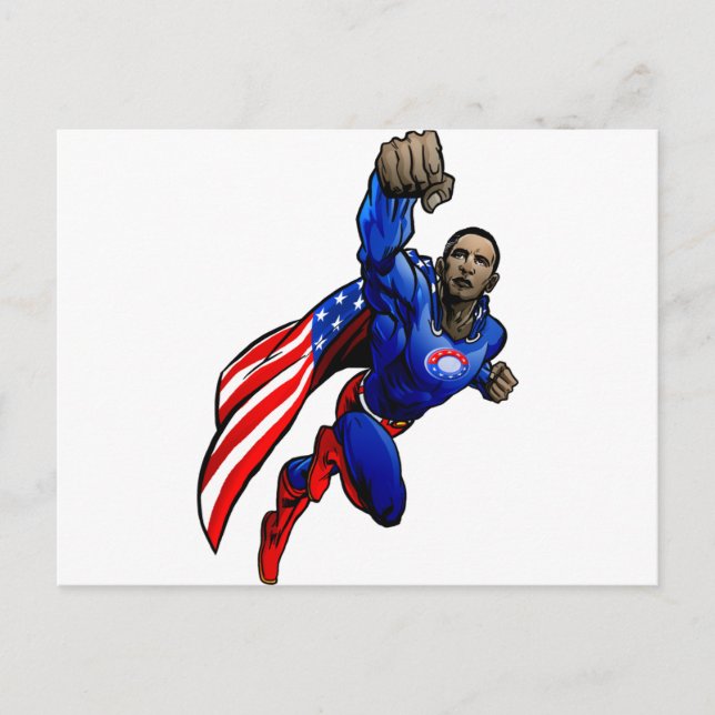 Flying Obama Postcard (Front)