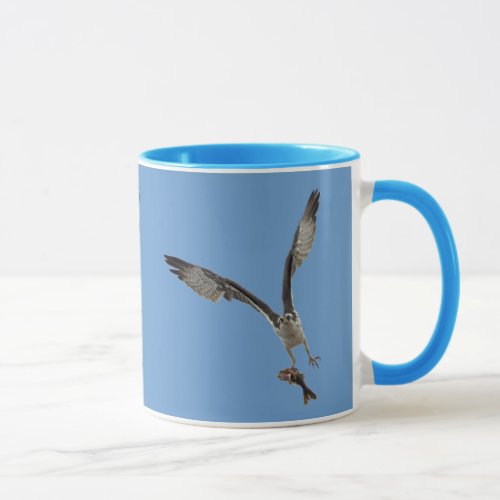 Flying Osprey  Fish 2 Wildlife Photography Mug