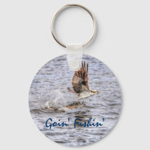 Flying Osprey & Fish HDR Wildlife Photo Gift Keychain