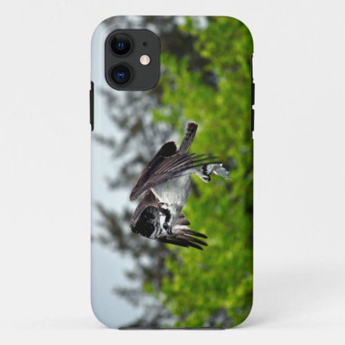 Flying Osprey  Fish Suburban Wildlife Photo Scene iPhone 11 Case
