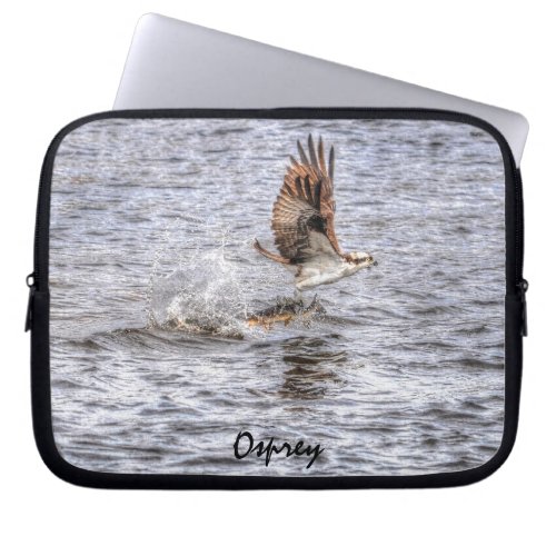 Flying Osprey  Fish Wildlife Photo Gift Laptop Sleeve