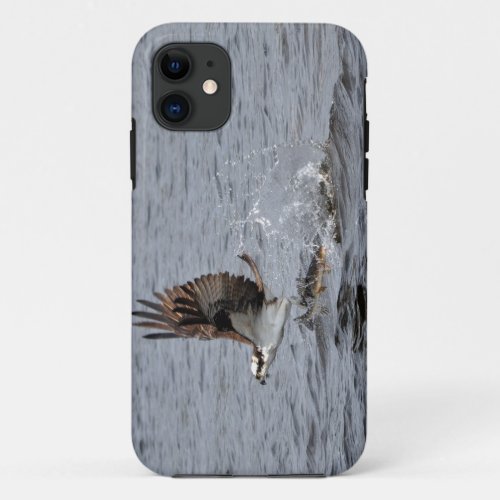 Flying Osprey  Fish Wildlife Photo Scene iPhone 11 Case