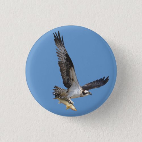 Flying Osprey  Fish Wildlife Photography Button
