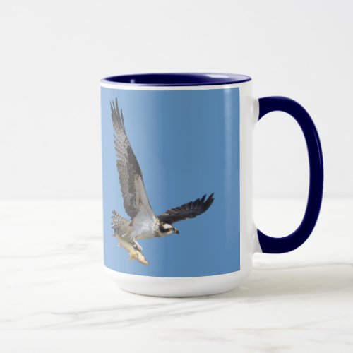 Flying Osprey  Walleye Wildlife Photography Mug