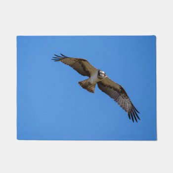 Flying Osprey With A Target In Sight Doormat by JukkaHeilimo at Zazzle