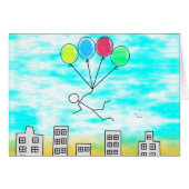 Flying Over The City with Balloons (Front Horizontal)